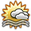 Brouillard, Partiellement nuageux